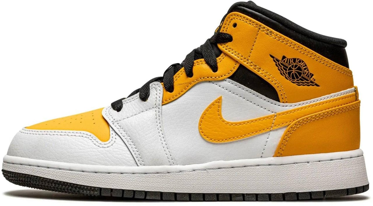 Nike Air Jordan 1 Mid White University Gold Oranje