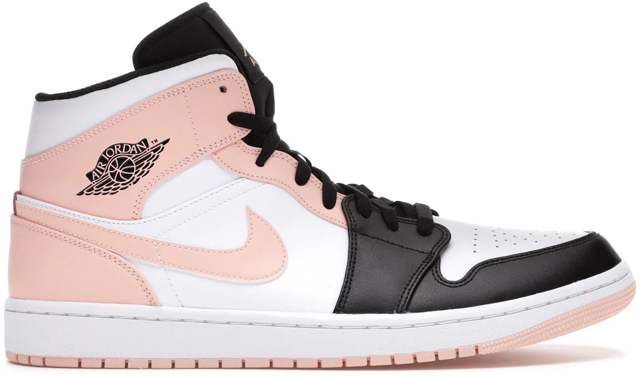Nike Jordan 1 Mid Arctic Orange Black Toe Zwart