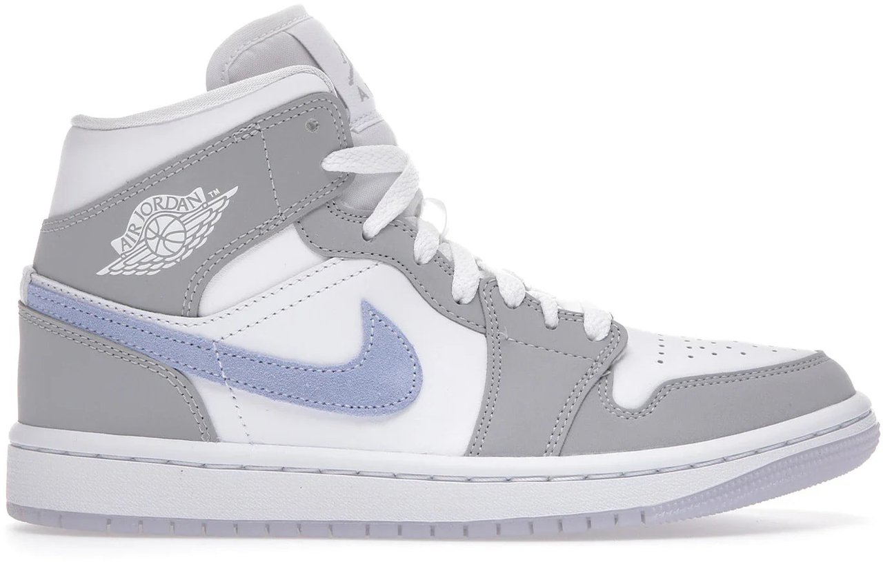 Nike Jordan 1 Mid Wolf Grey Aluminum (Women's) Grijs