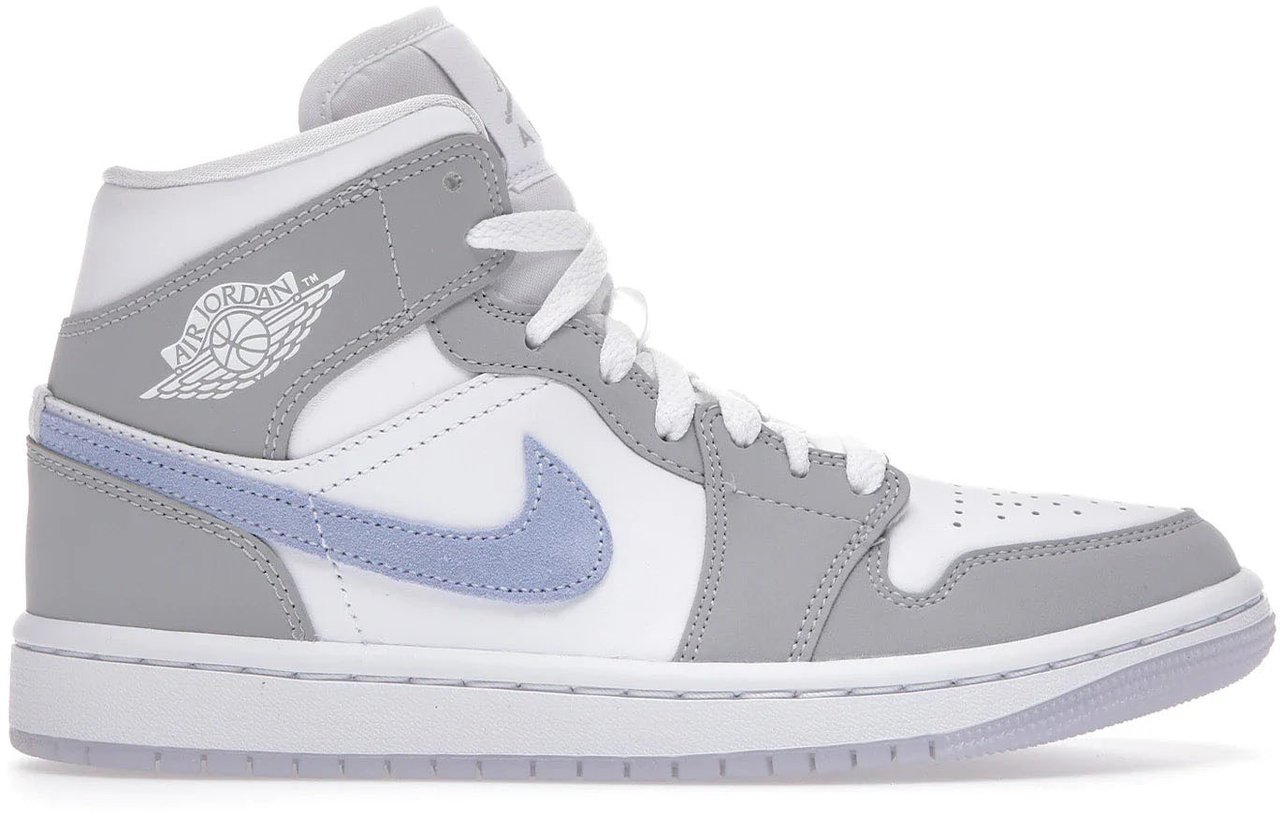 Nike Jordan 1 Mid Wolf Grey Aluminum (Women's) Grijs