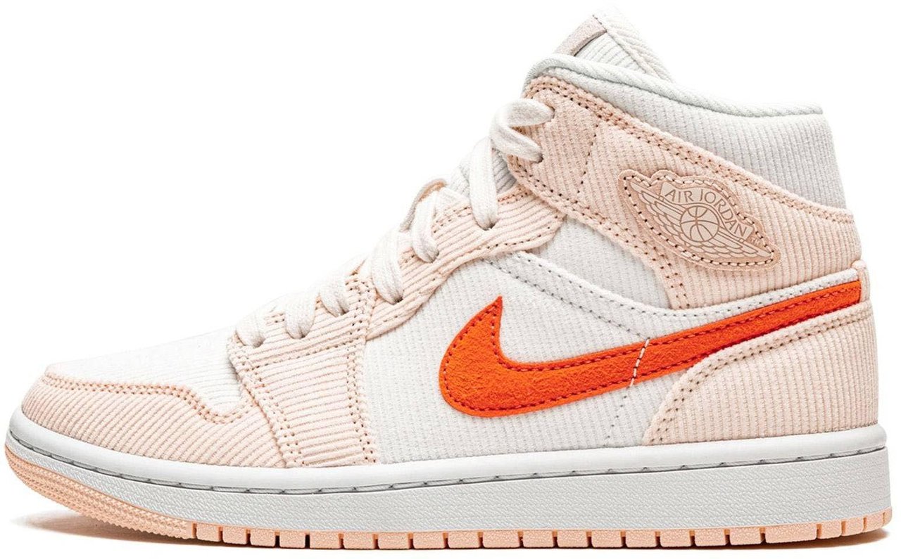 Nike Air Jordan 1 Mid SE Corduroy Sail Rose Beige