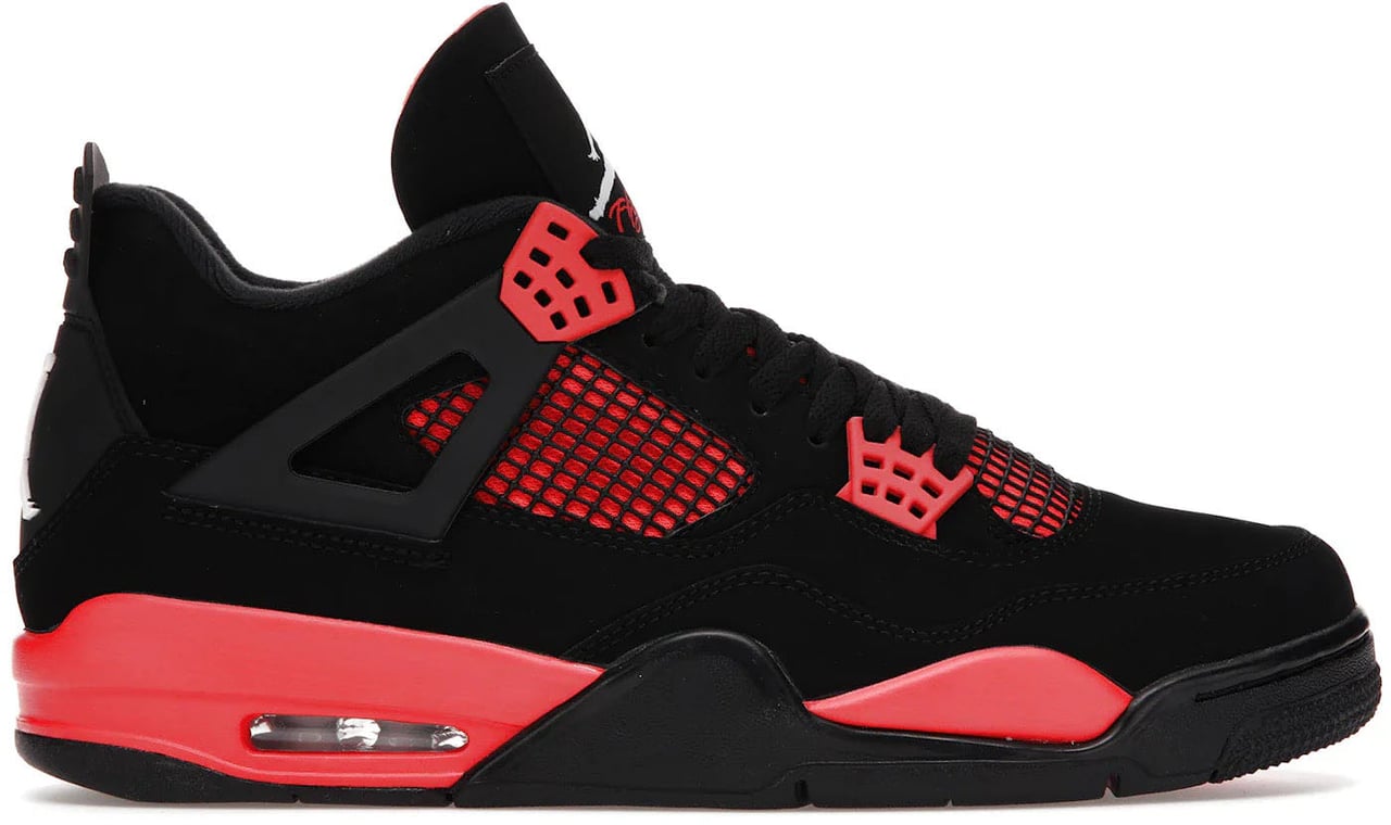 Nike Jordan 4 Retro Red Thunder Zwart