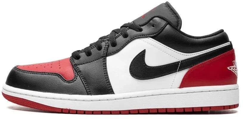 Nike Air Jordan 1 Low Bred Toe Zwart