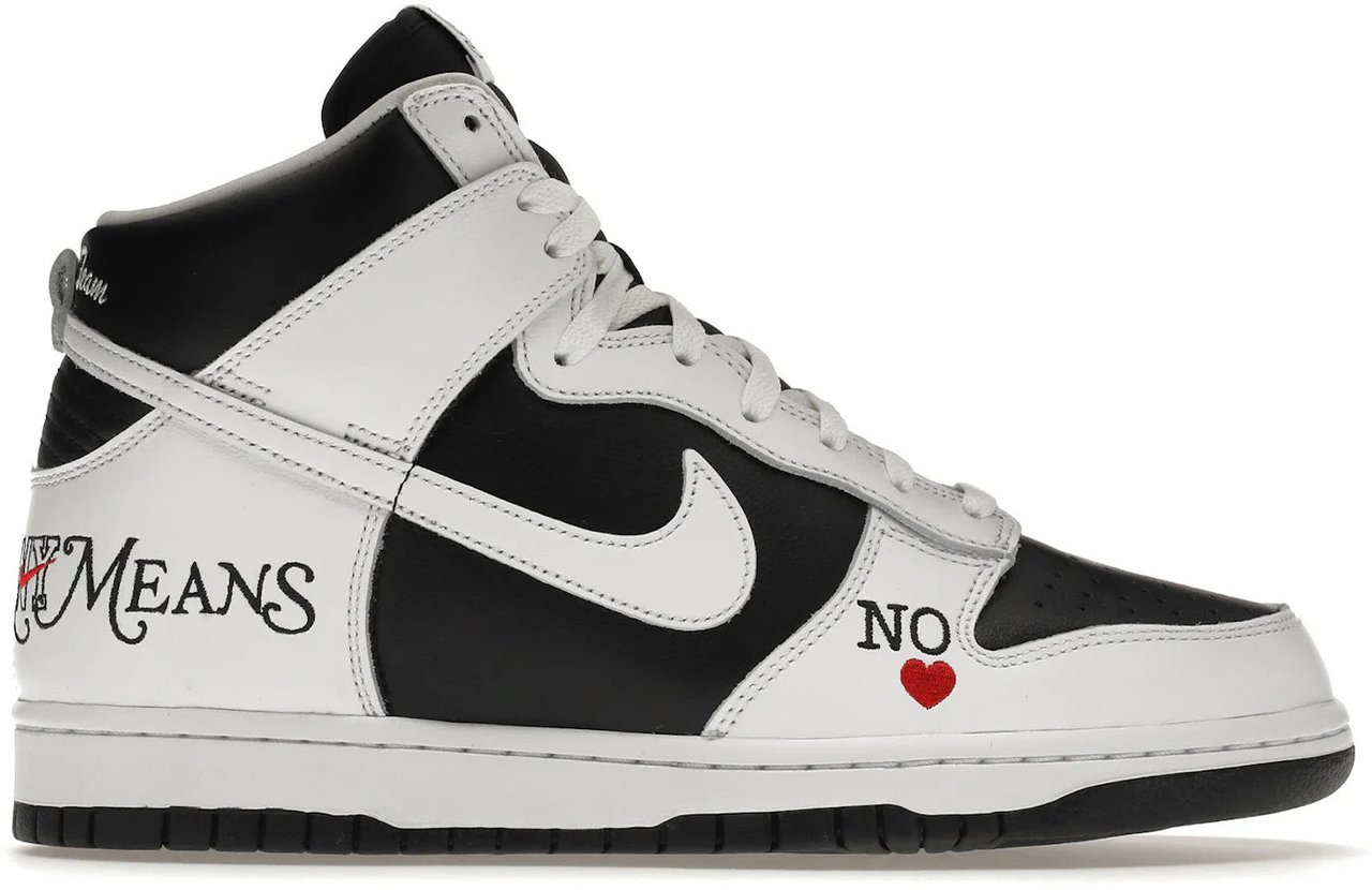 Nike SB Dunk High Supreme By Any Means Black Zwart