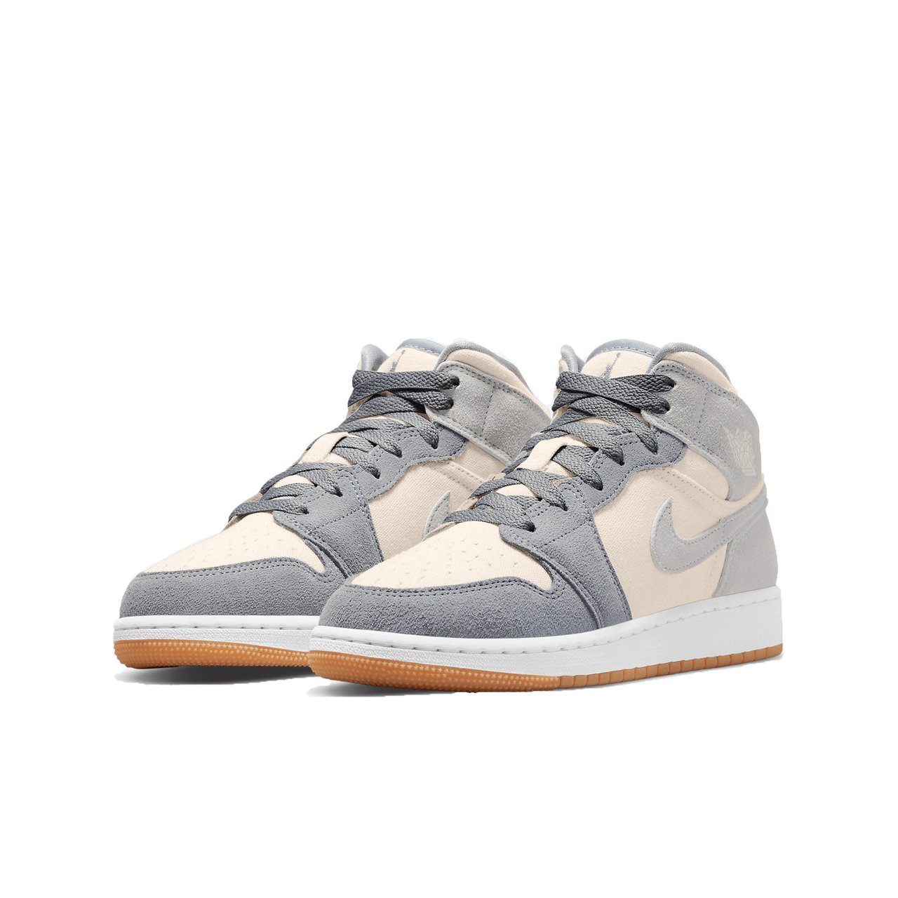 Nike Air Jordan 1 Mid SE Coconut Milk Particle Grey (GS) Divers