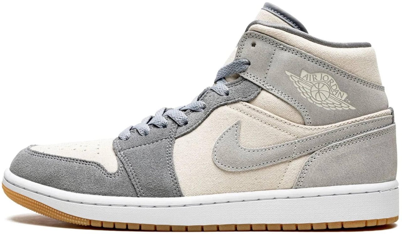 Nike Jordan 1 Mid SE Coconut Milk Particle Grey (GS) Wit