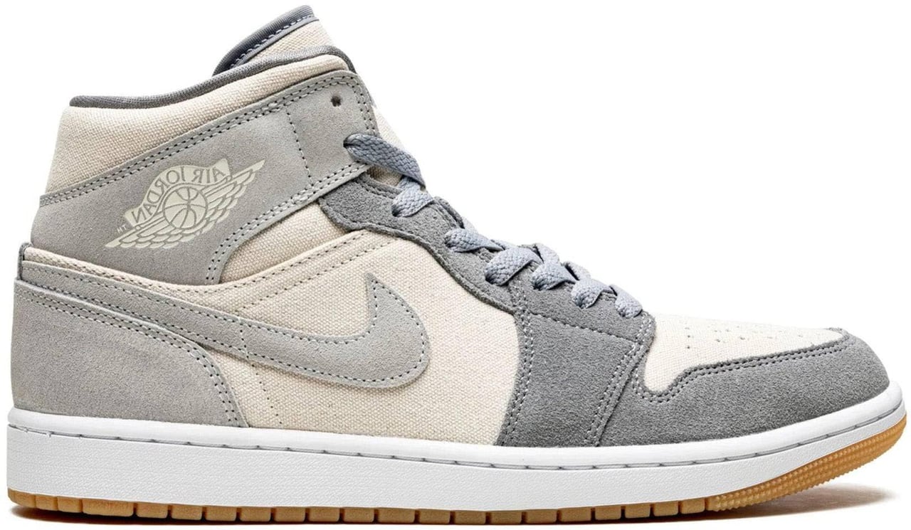 Nike Jordan 1 Mid SE Coconut Milk Particle Grey (GS) Wit