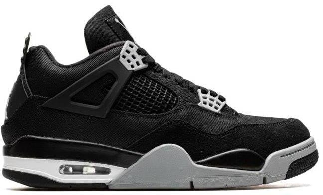 Nike Air Jordan 4 Retro Black Canvas Zwart