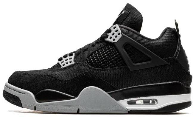 Nike Air Jordan 4 Retro Black Canvas Zwart
