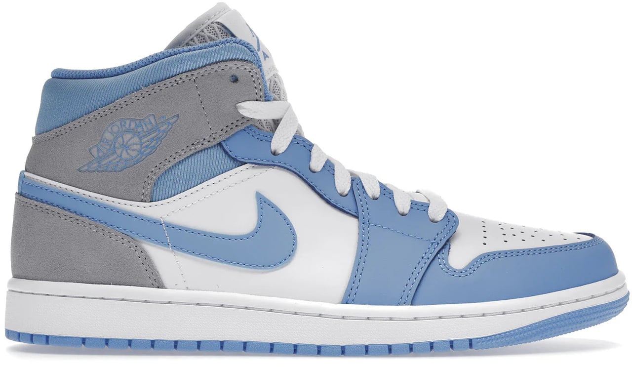 Nike Jordan 1 Mid University Blue Grey Blauw