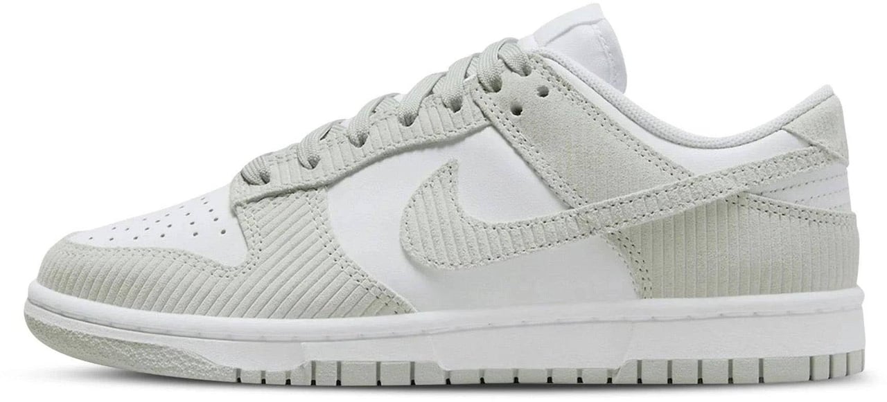 Nike Dunk Low Light Silver Corduroy (Women's) Zilver