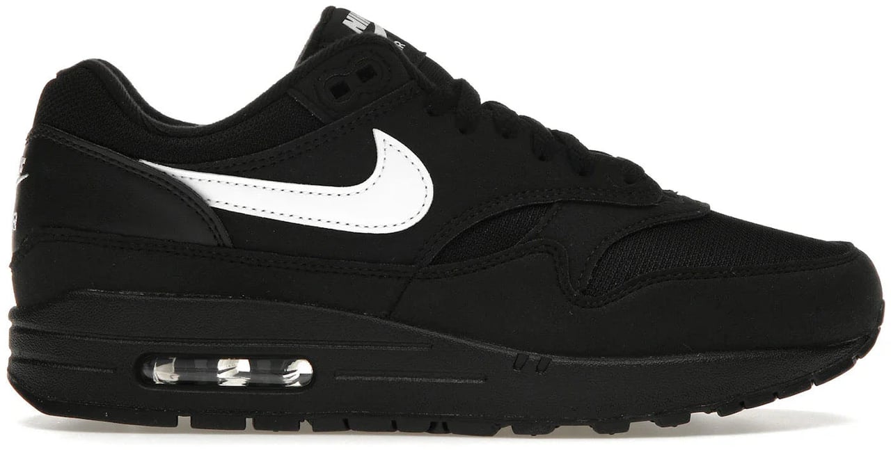 Nike Nike Air Max 1 Black White Swoosh Zwart
