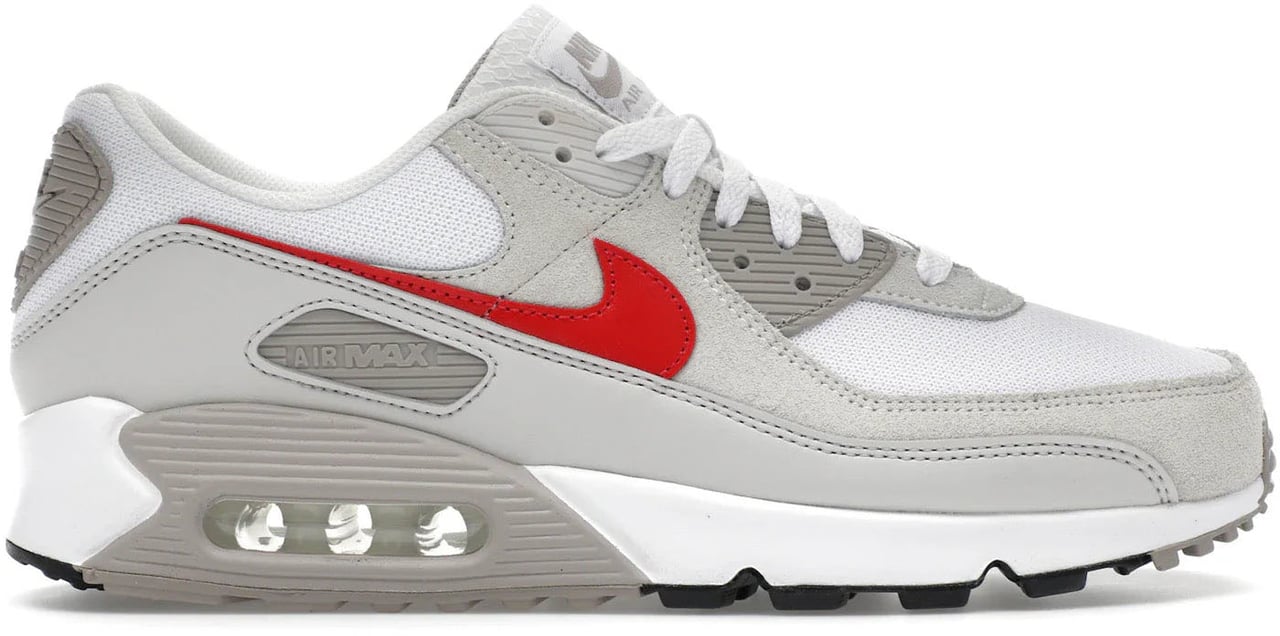 Nike Nike Air Max 90 White College Grey Vast Grey University Red Wit