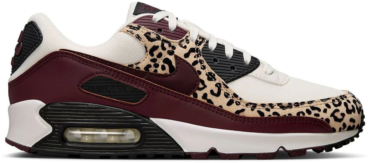 Nike Nike Air Max 90 Leopard Burgundy (Women's) Rood
