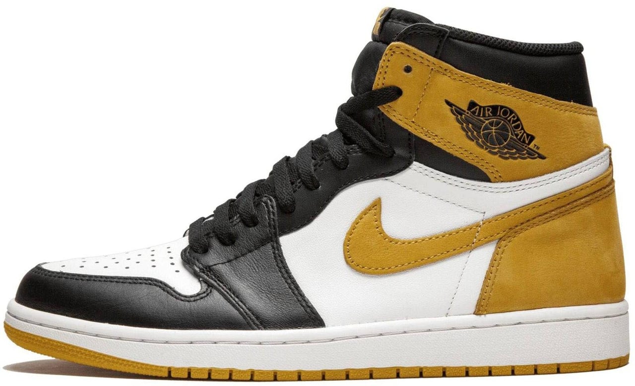 Nike Air Jordan 1 Retro High OG Yellow Ochre Zwart