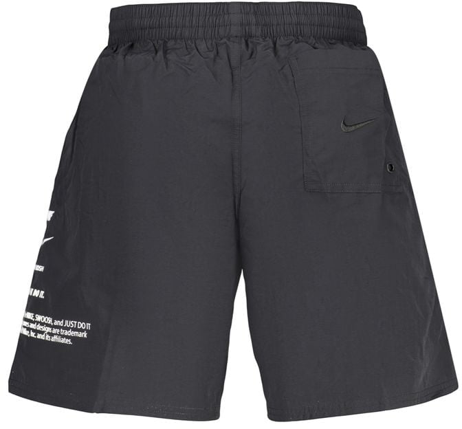 Nike Black Polyester Mens Swimwear Shorts Zwart