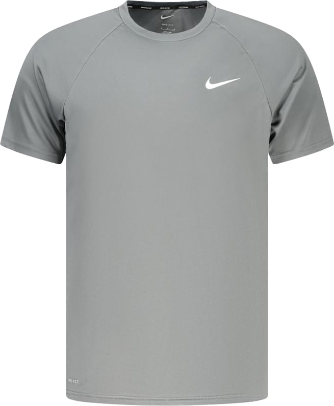 Nike Gray Polyester Men's T-Shirt Zwart