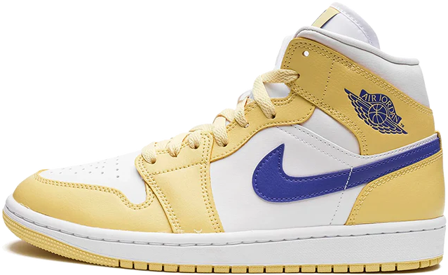 Nike Jordan 1 Mid Lemon Wash Lapis Geel