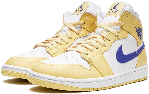 Nike Jordan 1 Mid Lemon Wash Lapis Geel