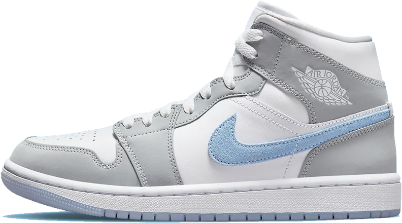 Nike Air Jordan 1 Mid Wolf Grey Aluminum Grijs