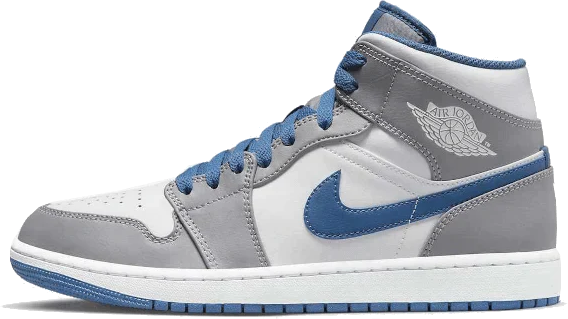 Nike Jordan 1 Mid True Blue GS Grijs