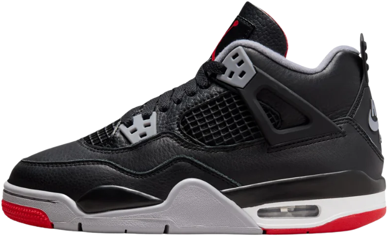Nike Jordan 4 Retro Bred Reimagined GS Zwart