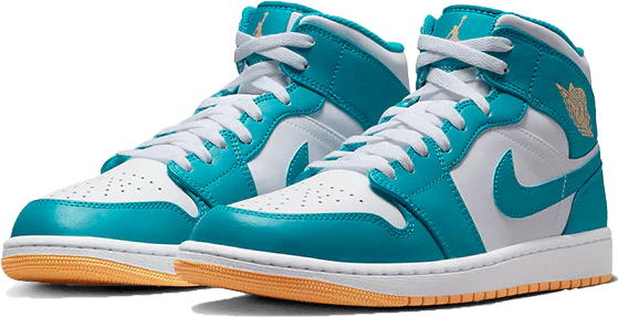Nike Jordan 1 Mid Aquatone Blauw