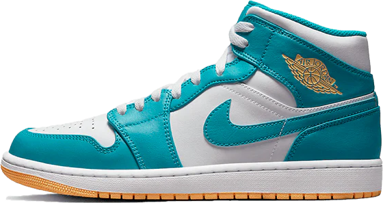 Nike Jordan 1 Mid Aquatone Blauw