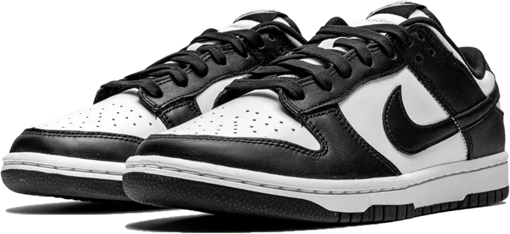 Nike Nike Dunk Low Retro White Black Panda (GS) Zwart