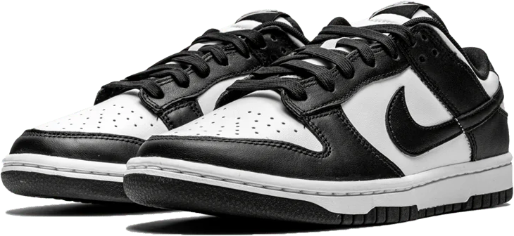 Nike Nike Dunk Low Retro White Black Panda (GS) Zwart