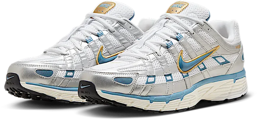 Nike Nike P-6000 Metallic Silver Aegean Storm Blauw