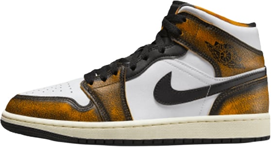 Nike Jordan 1 Mid SE Orange Wear Away Divers