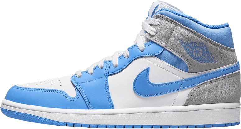Nike Jordan 1 Mid University Blue Grey Divers