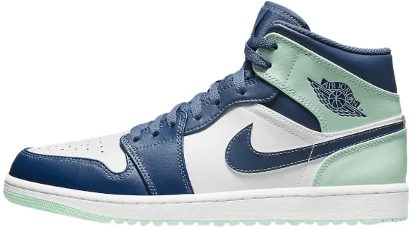 Nike Air Jordan 1 Mid Mystic Navy Mint Foam Blauw