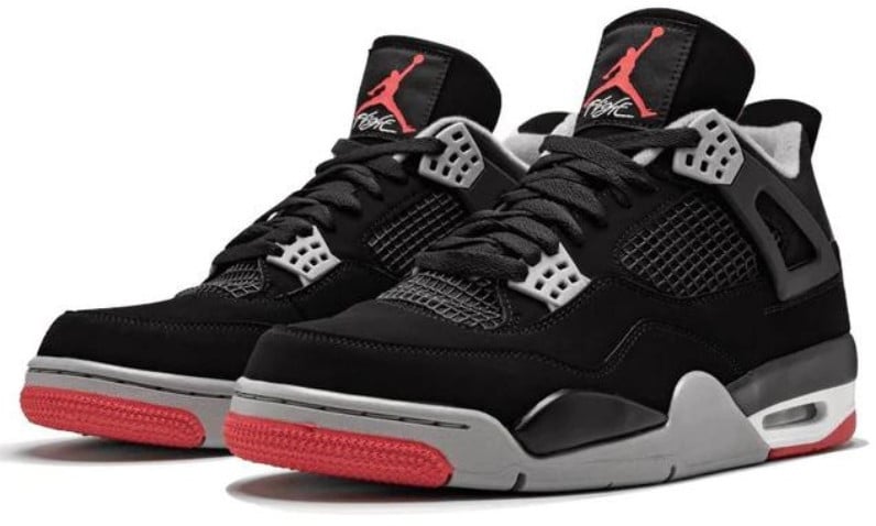 Nike Air Jordan 4 Retro Bred Zwart