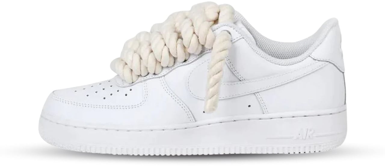 Nike Nike Air Force 1 Low Rope Laces Beige Custom Divers