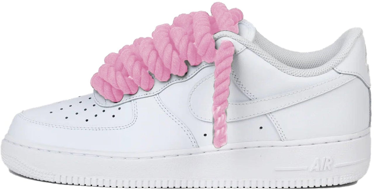 Nike Nike Air Force 1 Low Rope Laces Pink Custom Divers