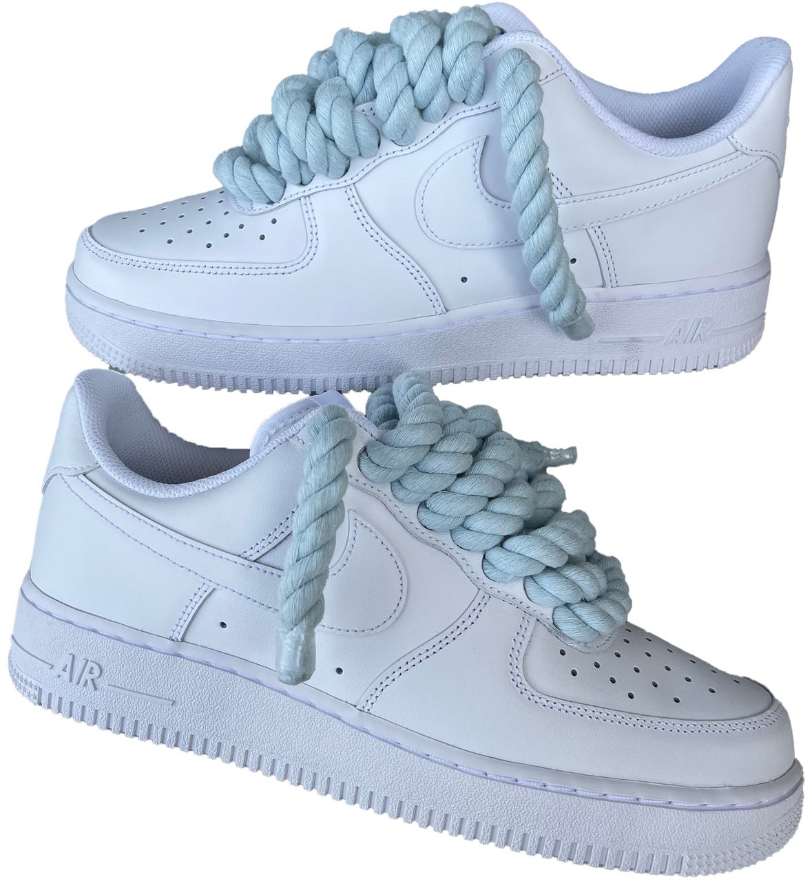 Nike Nike Air Force 1 Low Rope Laces Baby Blue Custom Divers