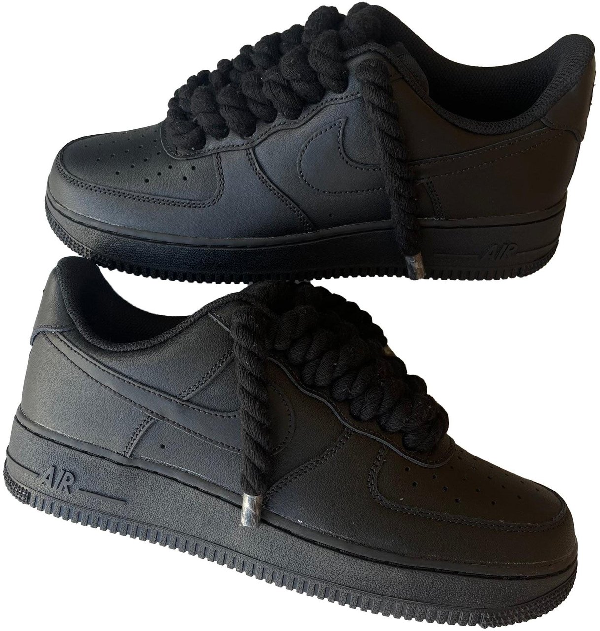 Nike Nike Air Force 1 Low Rope Laces Black Custom Divers