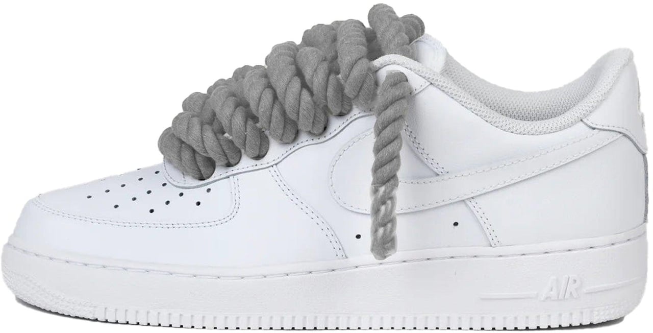 Nike Nike Air Force 1 Low Rope Laces Light Grey Custom Divers