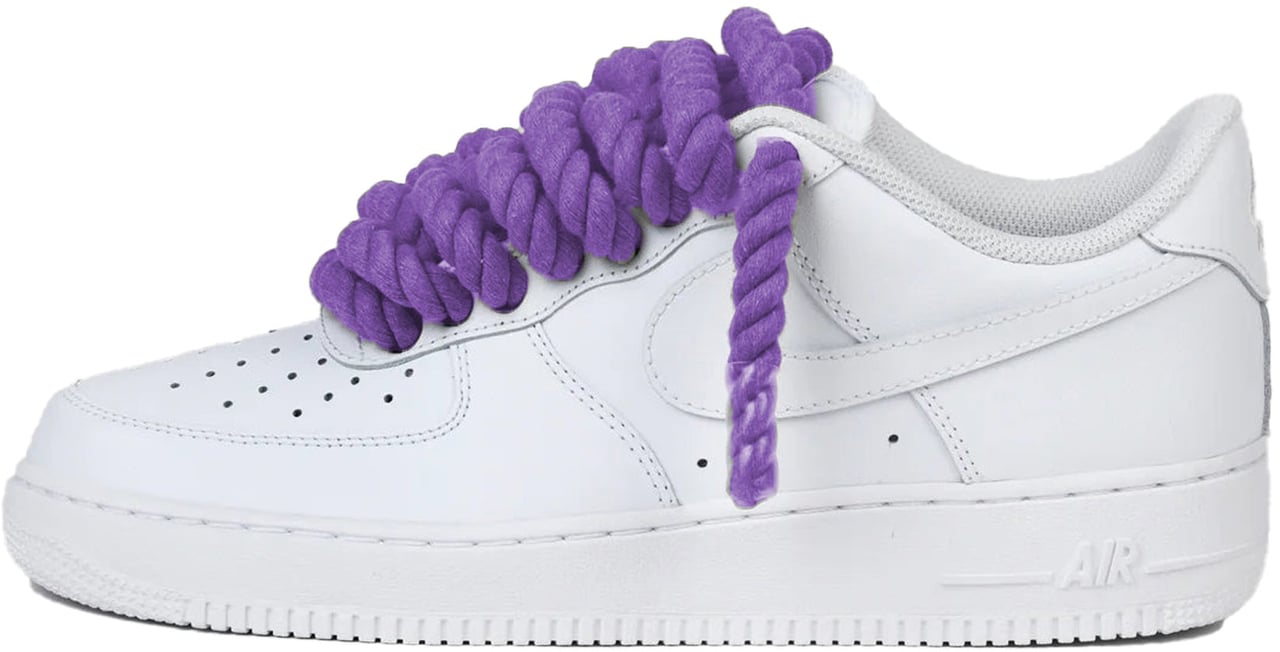 Nike Nike Air Force 1 Low Rope Laces Purple Custom Divers