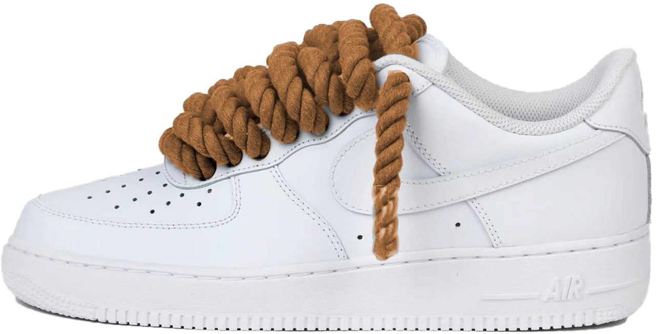 Nike Nike Air Force 1 Low Rope Laces Brown Custom Divers