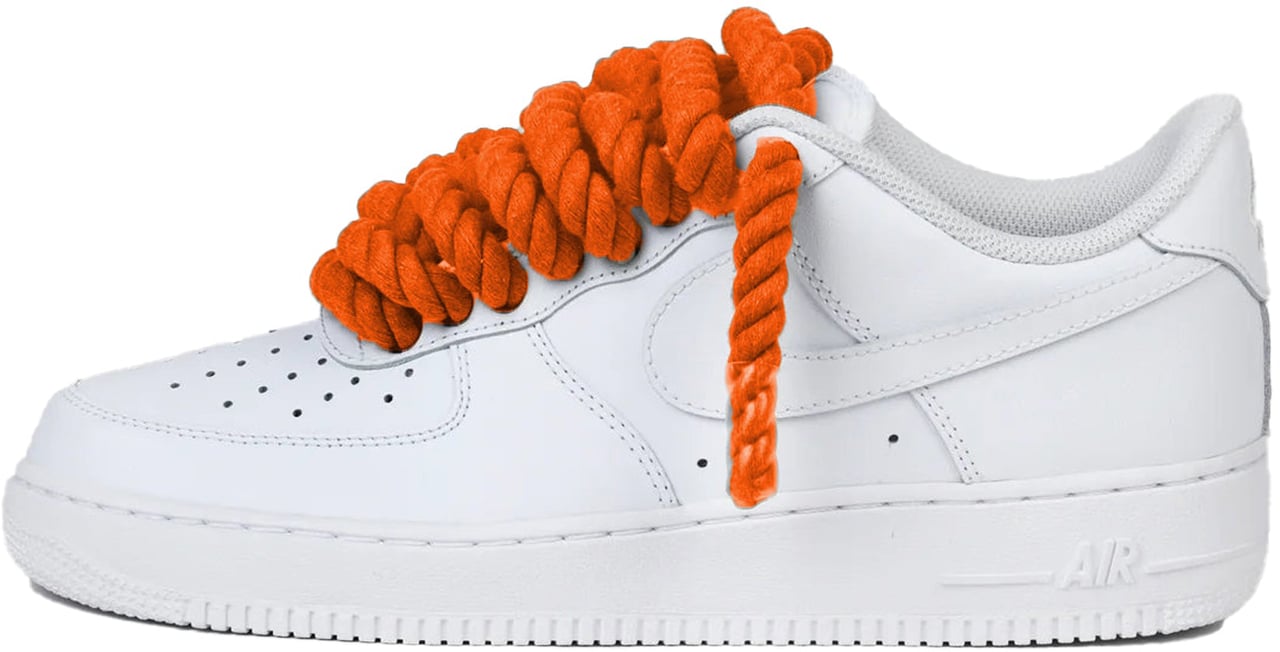 Nike Nike Air Force 1 Low Rope Laces Orange Custom Divers