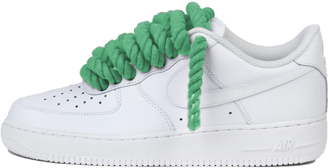 Nike Nike Air Force 1 Low Rope Laces Green Custom Divers