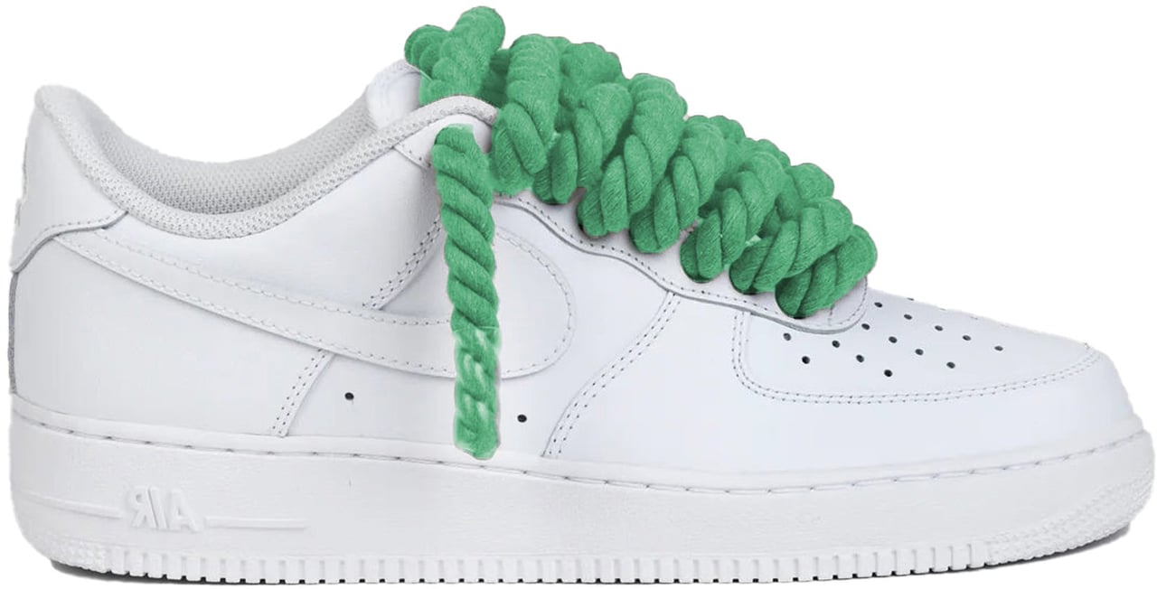 Nike Nike Air Force 1 Low Rope Laces Green Custom Divers