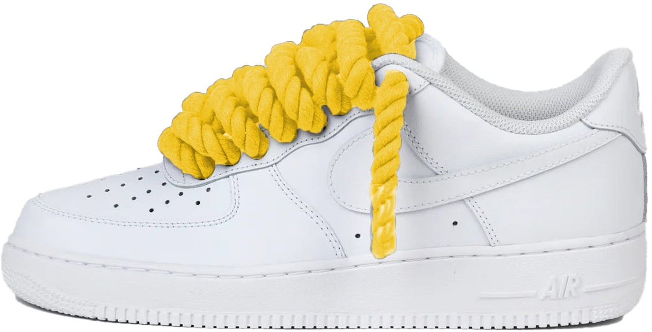 Nike Nike Air Force 1 Low Rope Laces Yellow Custom Divers