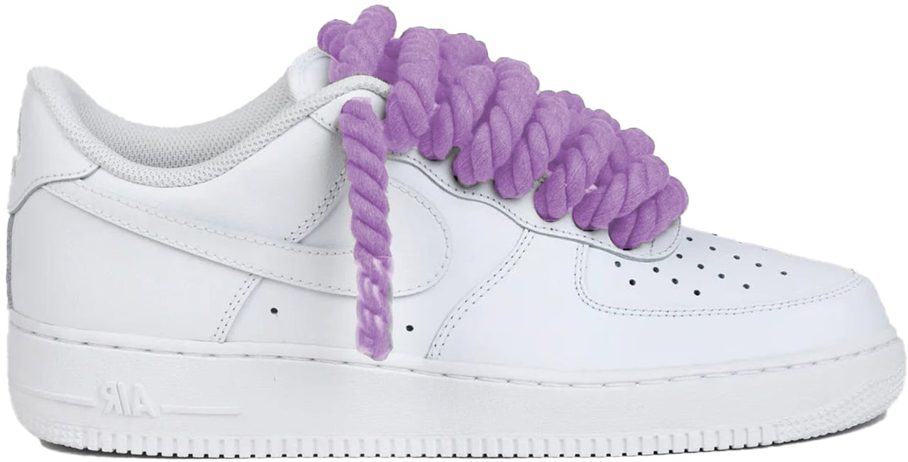 Nike Nike Air Force 1 Low Rope Laces Lila Purple Custom Divers
