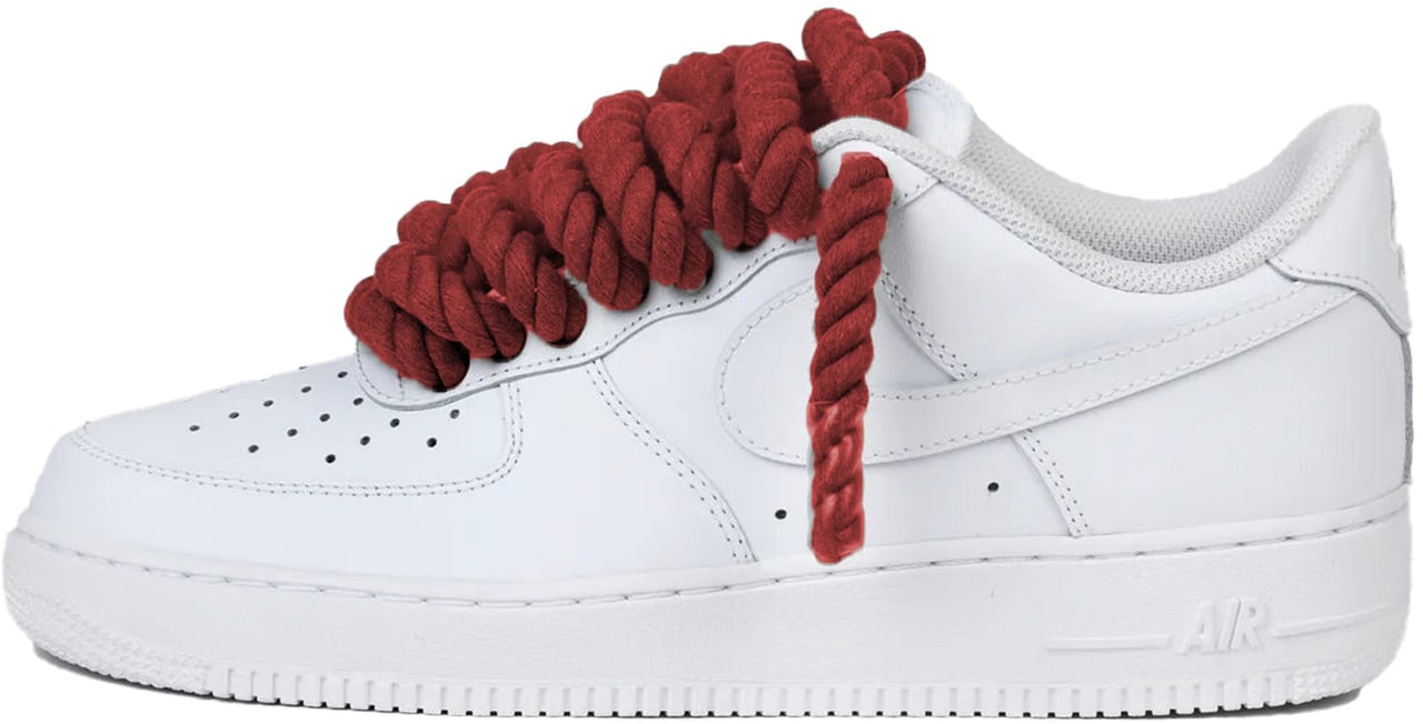 Nike Nike Air Force 1 Low Rope Laces Burgundy Custom Divers