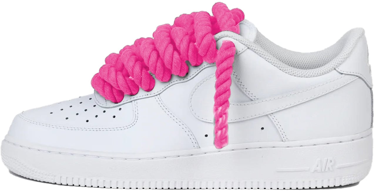 Nike Nike Air Force 1 Low Rope Laces Neon Pink Custom Divers