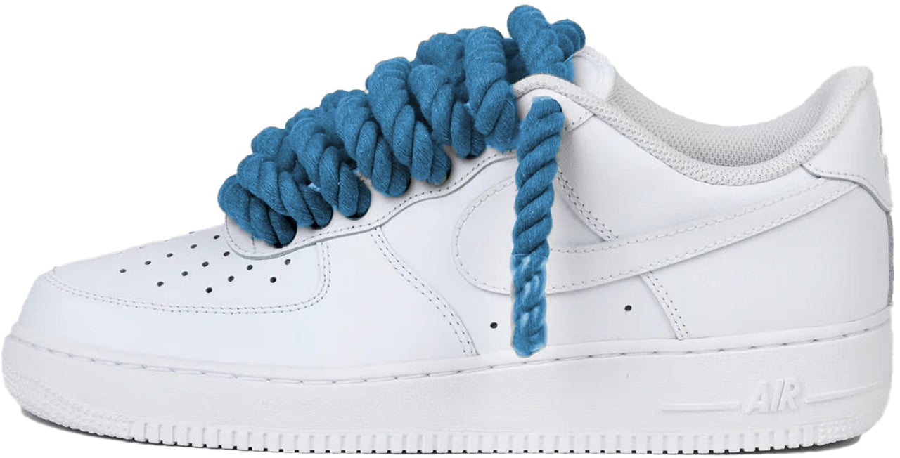 Nike Nike Air Force 1 Low Rope Laces Blue Custom Divers